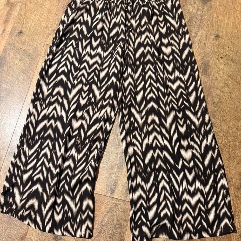 Zac & Rachel black and white patterned pants Size L